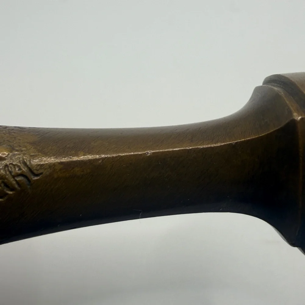 A. Dahl Signed Antique Art Nouveau Bronze Wax Seal, Blank Wax Seal Collectible